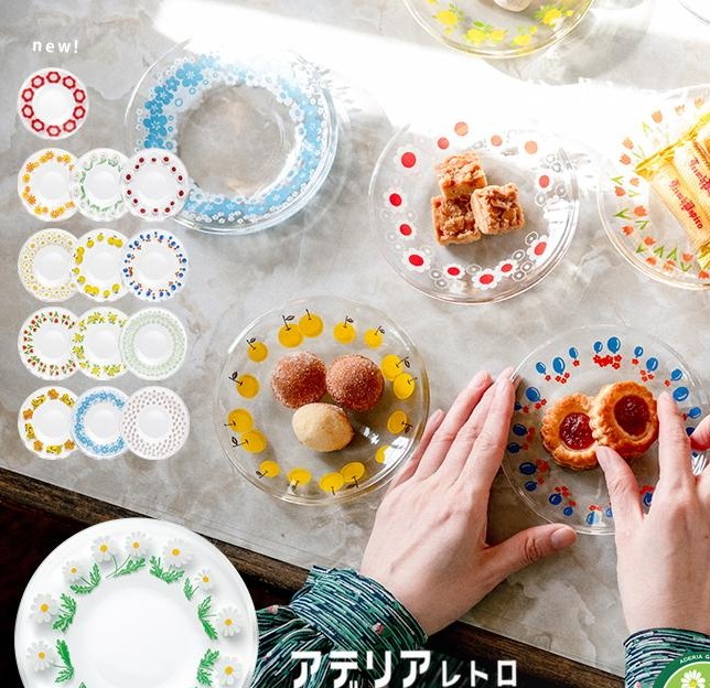 アデリアレトロ プレート120　１枚「花だん」
