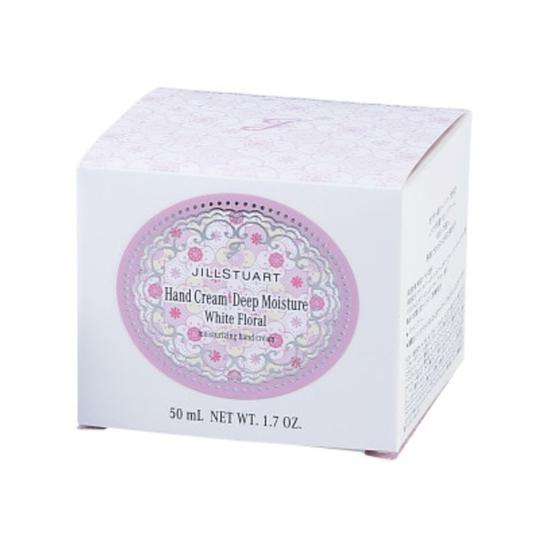 ジルスチュアート<br>ホワイトフローラル　ハンドクリーム　ディープモイスチュア・化粧箱入、おやすみ、濃厚なクリーム、ハンドパック、美容カプセル配合、なめらかな手肌