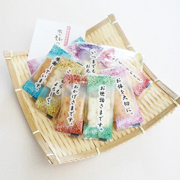 大正七年創業　百菓匠　まえだ 感謝の気持ち コメントあられ