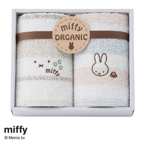 Miffy-ミッフィー-<br>オーガニック・ウォッシュタオル 2枚
