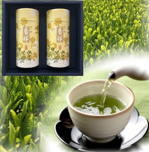 荻野商店 静岡県産 缶入り特選静岡茶詰め合わせ 80g入り 2本セット<br