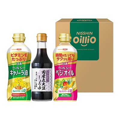 日清ヘルシーオイル＆国産丸大豆しょうゆギフト