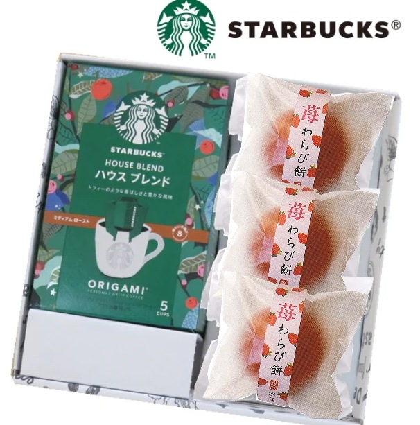 ◆母の日☆スターバックス&苺わらび餅 送料無料 ※当日発送商品です