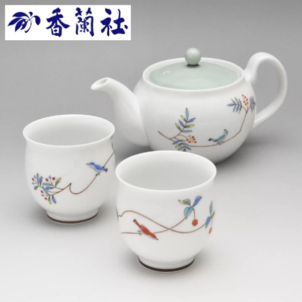 香蘭社<br> 小鳥の詩 茶器セット