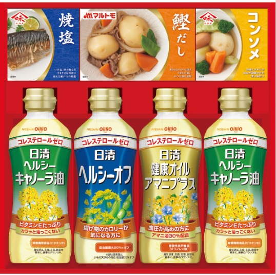 ◆日清ヘルシーオイル＆バラエティ調味料ギフト<br>当日発送可能商品です<BR>送料無料
