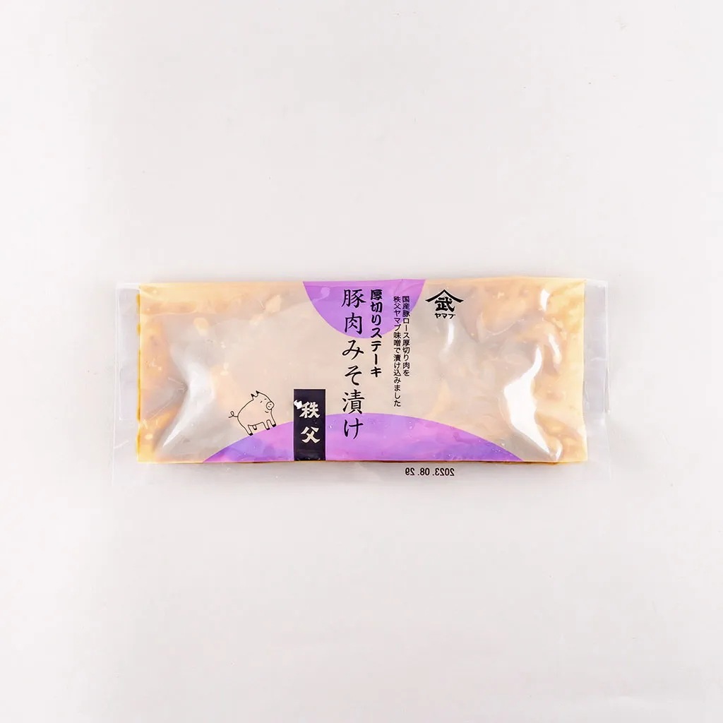 新井武平商店　秩父ヤマブ味噌 〈ヤマブ〉厚切りステーキ豚肉みそ漬け<br>送料無料<br>※産地直送商品の為、発送までに７日～10日ほど頂きます。