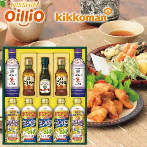 日清　ヘルシーオイル＆キッコーマン生しょうゆギフト