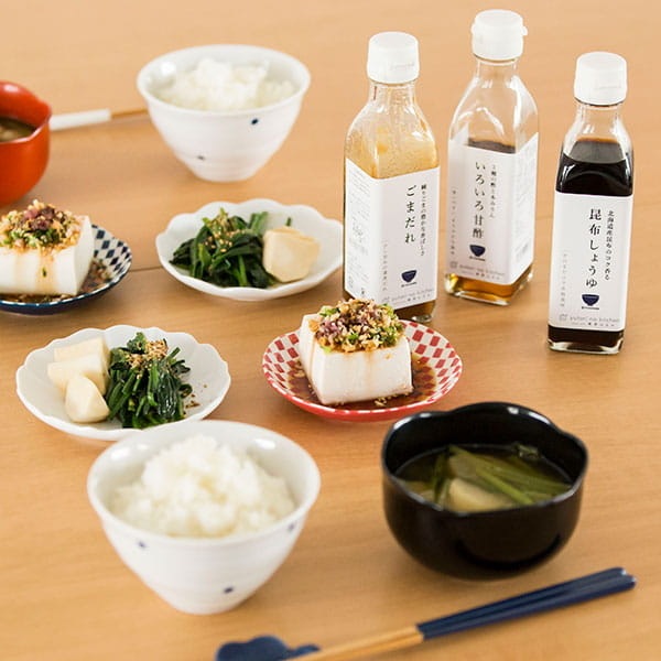 <b>料理評論家栗原はるみ監修</b><br>ゆとりのキッチン<br>調味料セット 3本入りセット