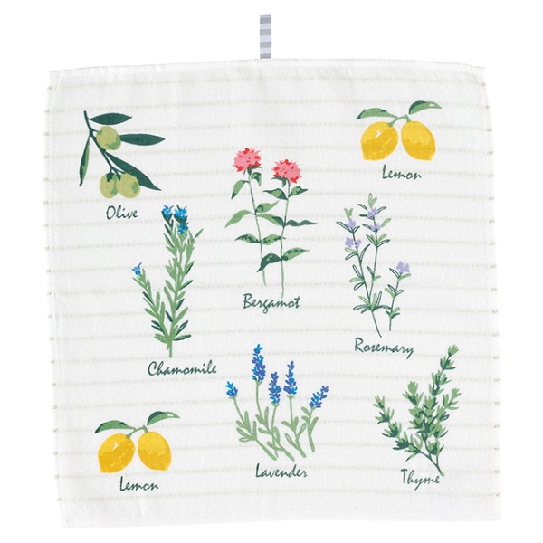 <b>料理評論家栗原はるみ監修</b><br>ゆとりのキッチン<br>調味料&ハーブステッチふきんセット