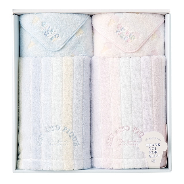 ジェラートピケ タオルセット(ベア×ボーダー)【eGift】|デジタル