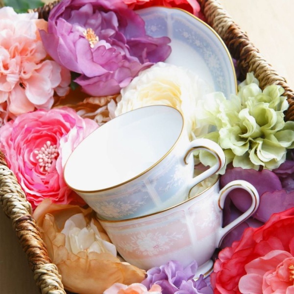 ノリタケ・レースウッドゴールド カップ&ソーサー1客(ブルー)