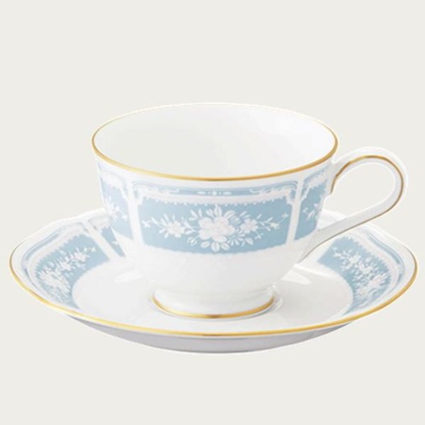 ノリタケ・レースウッドゴールド カップ&ソーサー1客(ブルー)