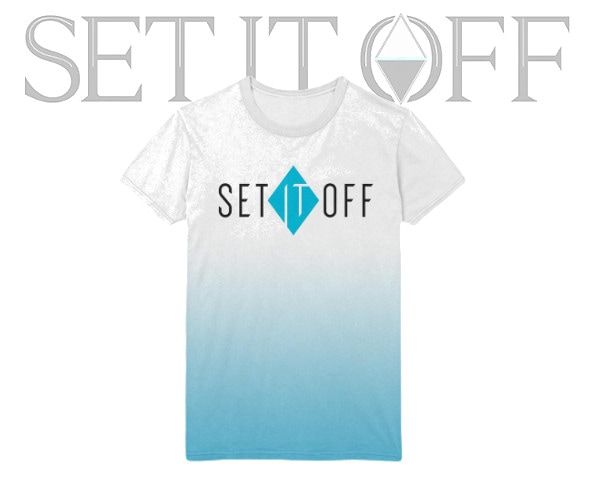 Set It Off/セット・イット・オフ - Diamond ドリップTシャツ (ブルー 