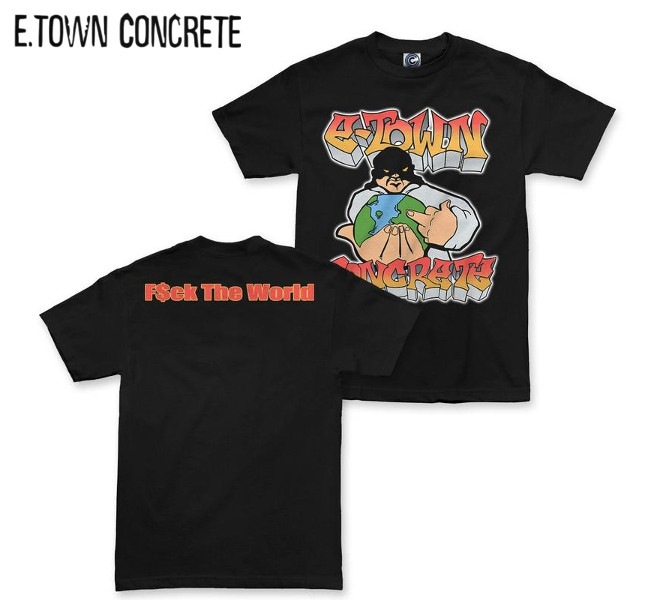 E-Town Concrete / イータウン・コンクリート - FTW Tシャツ(ブラック 