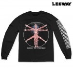LEEWAY / リーウェイ - Born To Expire ロングスリーブ・長袖シャツ(ブラック)4XLあり
