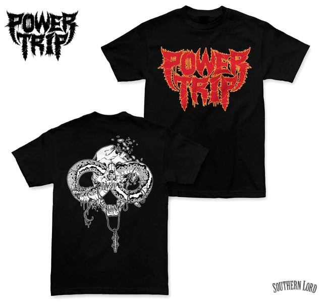Power Trip /パワートリップ - Spikey Snake Tシャツ(ブラック) 3XL