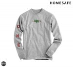 Homesafe / ホームセーフ - USA Map ロングスリーブ・長袖シャツ(グレー)|ロングスリーブ・長袖シャツ|トップス