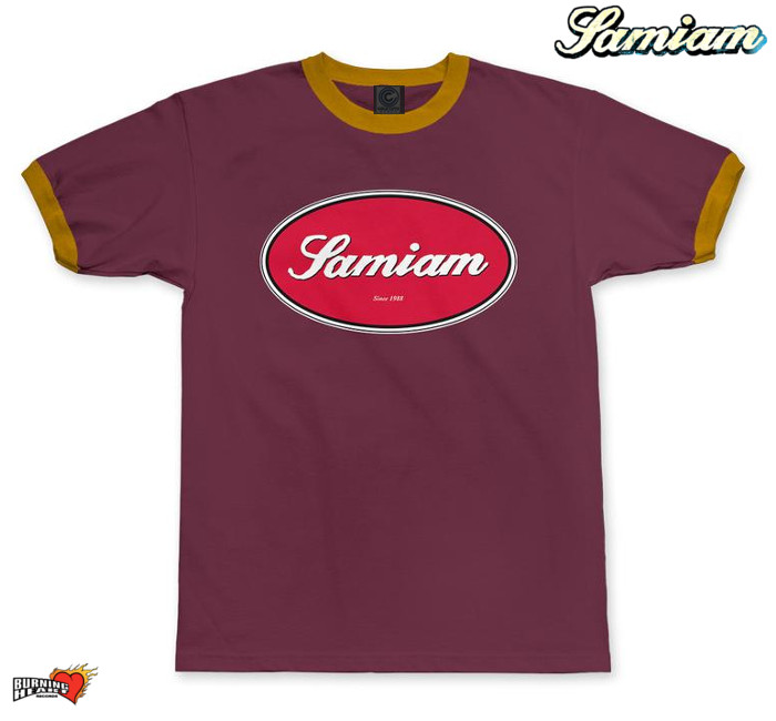 Samiam / サマイアム - Oval リンガーTシャツ(マルーン)