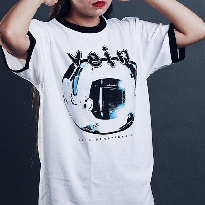 Vein / ヴェイン - VIBRANCE リンガーTシャツ (ホワイト) | Tシャツ