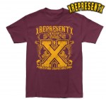 XRepresentX / レプリゼント - Crowned X Tシャツ(バーガンディー)