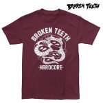 Broken Teeth /ブロークン・ティース - Snake Tシャツ (エンジ)