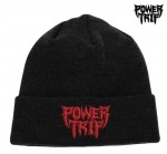 Power Trip /パワートリップ - LOGO ビーニー・ニット帽・ニットキャップ(ブラック)
