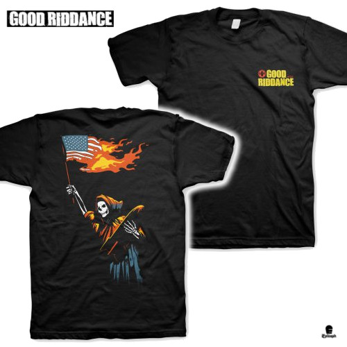 Good Riddance / グッド・リダンス - Flaming Flag Tシャツ(ブラック) | Tシャツ | バンドTシャツの ...