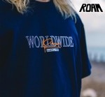 【限定】ROAM / ローム - Worldwide 刺繍ロゴTシャツ (ネイビー)