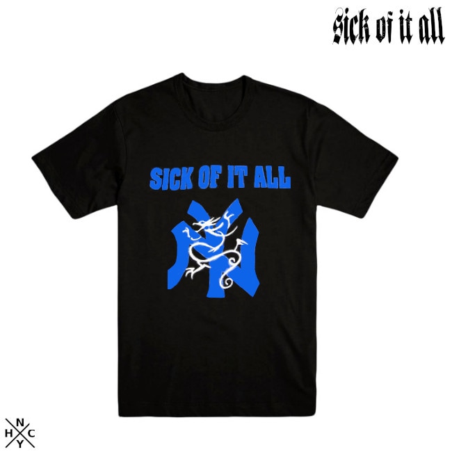 Sick of It All / シック・オブ・イット・オール NY Blue Dragon  Tシャツ(ブラック)-バンドＴシャツのPositiveDive（ポジティブダイブ）