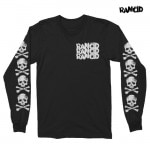 RANCID / ランシド - D Skull ロングスリーブ・長袖シャツ (ブラック)