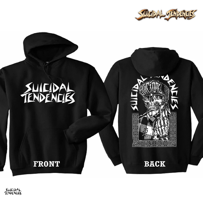 骸骨と十字架のグラフィックパーカーsuicidal tendencies