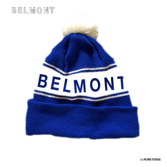 Belmont ベルモント Logo Pon ビーニー ニット帽 ブルー キャップ ニット帽 ビーニー バンドtシャツ のpositivedive ポジティブダイブ Belmont ベルモント Logo Pon ビーニー ニット帽 ブルー キャップ ニット帽 ビーニー バンドtシャツ のpositivedive ポジティブダイブ