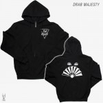 Drab Majesty / ドラブ・マジェスティ - Fan Eyes ジップアップパーカー(ブラック)
