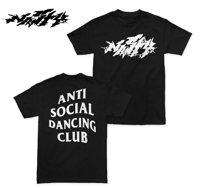 Nasty / ナスティー - Anti Social Tシャツ（ブラック） | Tシャツ