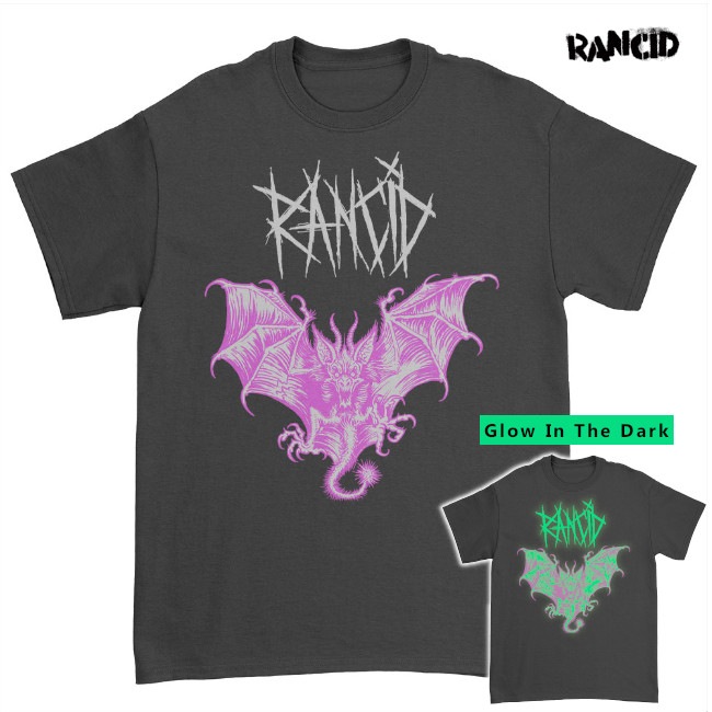 RANCID / ランシド - Bat Tシャツ 蓄光プリント(ブラック) | Tシャツ