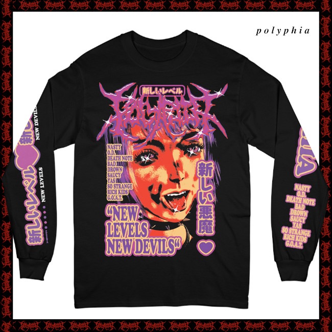 期間限定】Polyphia / ポリフィア - Anime ロングスリーブ・長袖シャツ