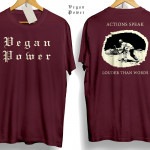 Vegan Earth Order / ヴィーガン・アース・オーダー - Vegan Power Tシャツ(マルーン)