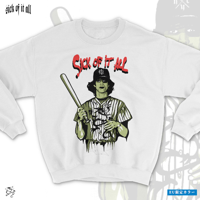 【期間限定】Sick of It All / シック・オブ・イット・オール FURIES クルーネック・トレーナー・スウェット(ホワイト)【8月7日(土曜)夜9時まで】