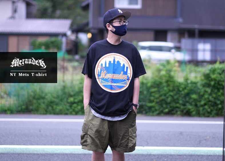 即納】Merauder /メラウダー - Ny Mets Tシャツ(ブラック)【廃盤
