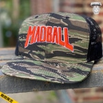 【期間限定】Omerta x Madball / マッドボール x オメルタ - Orange Logo メッシュ・スナップバック・キャップ(タイガーカモ)