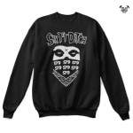 Six Ft Ditch / シックス・フィット・ディッチ - SFD Skull クルーネック・トレーナー(ブラック)