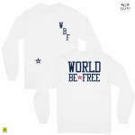 World Be Free / ワールド・ビー・フリー - WBF ロングスリーブ・長袖シャツ (ホワイト)