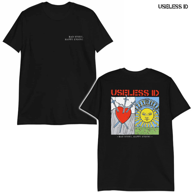 andymori　ラストライブ　Tシャツ　ユースレコーズ Useless ID / ユースレス・ID - Bad Story Happy Ending Frontback T