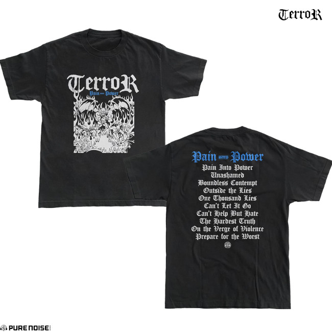 Terror / テラー - PAIN INTO POWER Tシャツ(ブラック) | T Terror / テラー - PAIN INTO POWER Tシャツ(ブラック) | T