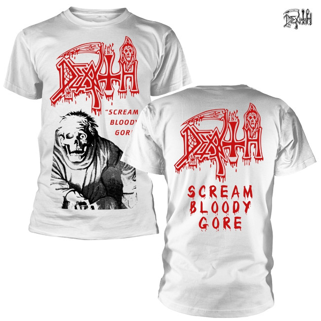 DEATH / デス - SCREAM BLOODY GORE Tシャツ(ホワイト) | Tシャツ