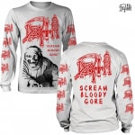 DEATH / デス - SCREAM BLOODY GORE ロングスリーブ・長袖シャツ(ホワイト)