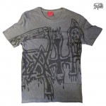 DEATH / デス - LARGE BLACK LOGO Tシャツ(ヴィンテージグレー)
