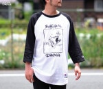 【即納】Suicidal Tendencies /スイサイダル・テンデンシーズ - Lance Skater ラグランシャツ(ブラックxホワイト)