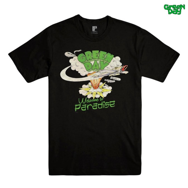 Green Day / グリーン・デイ - WELCOME TO PARADISE Tシャツ(ブラック