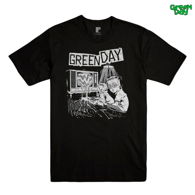 Green Day / グリーン・デイ - TV WASTELAND Tシャツ(ブラック